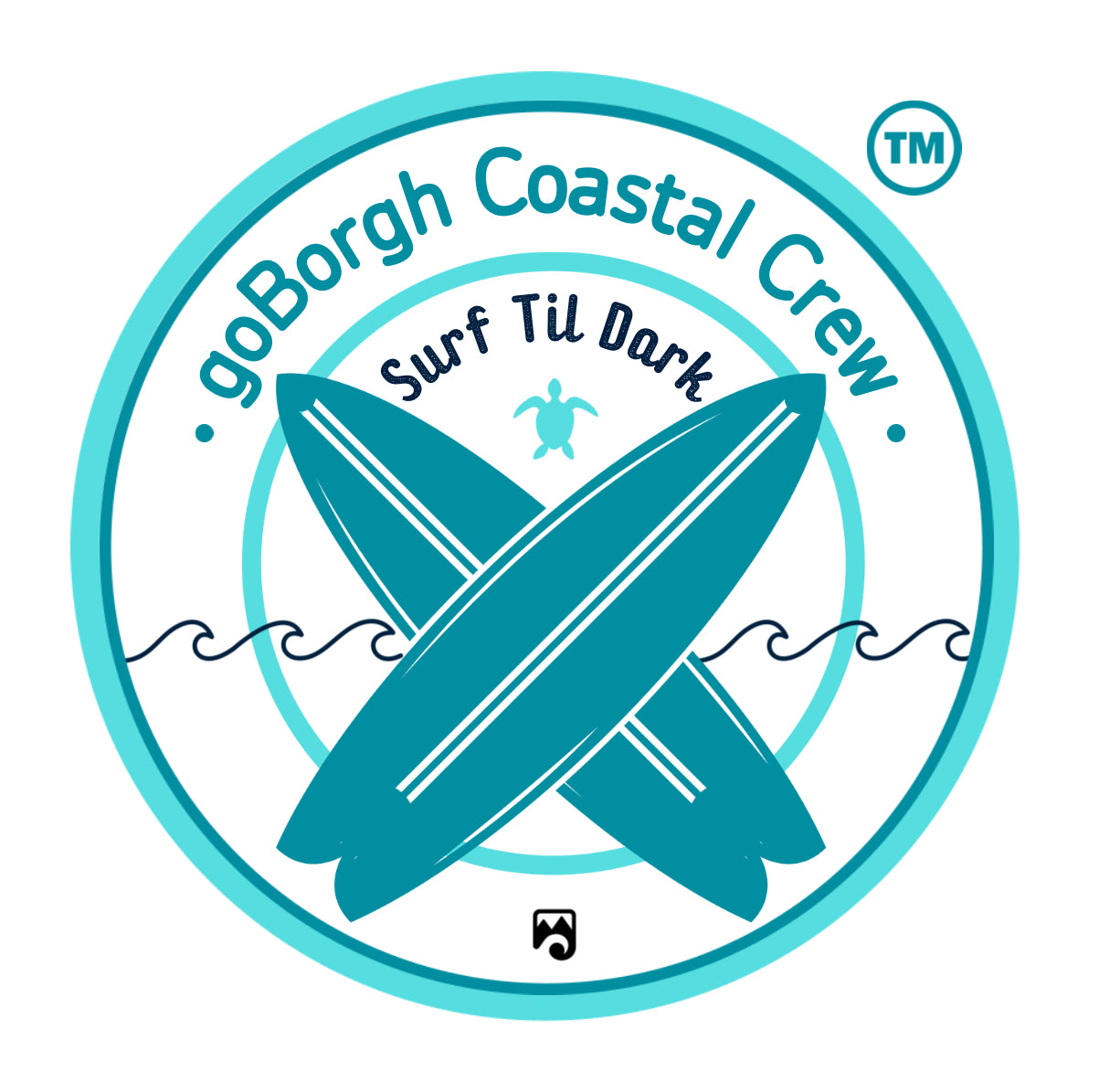 Surf Til Dark Long Sleeve Hooded T-Shirt | goBorgh® Coastal Crew: 3 colors