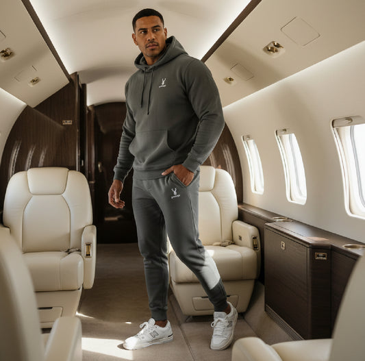 Pigment Black Highland Frontier™ Summit Stag goBorgh® joggers styled for elevated travel and off-duty wear